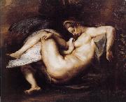 Peter Paul Rubens Lida and Swan Spain oil painting artist